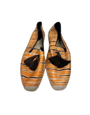 Christian Louboutin Orange Multi Color Espadrille Size Euro 45